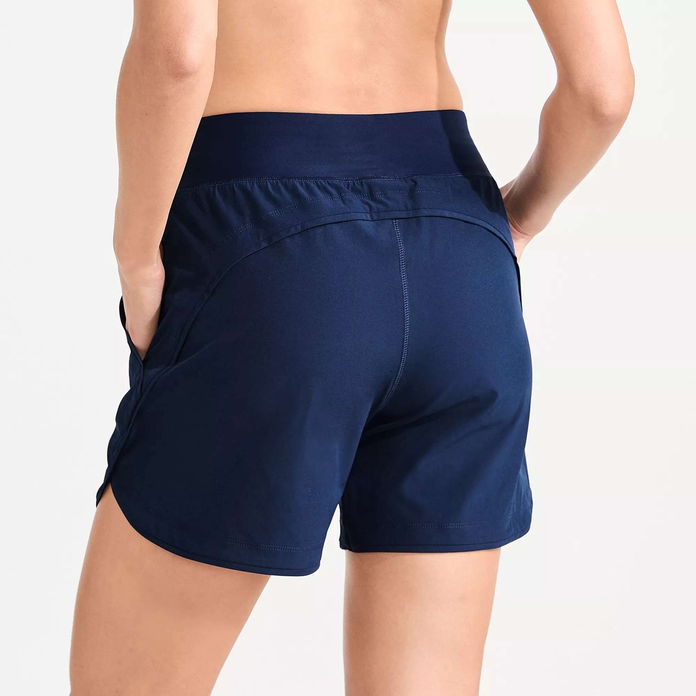 Lands End Curvy Fit 5" Quick Dry Swim Board Shorts Womens 16 Navy Beach UPF 50 - Picture 4 of 13